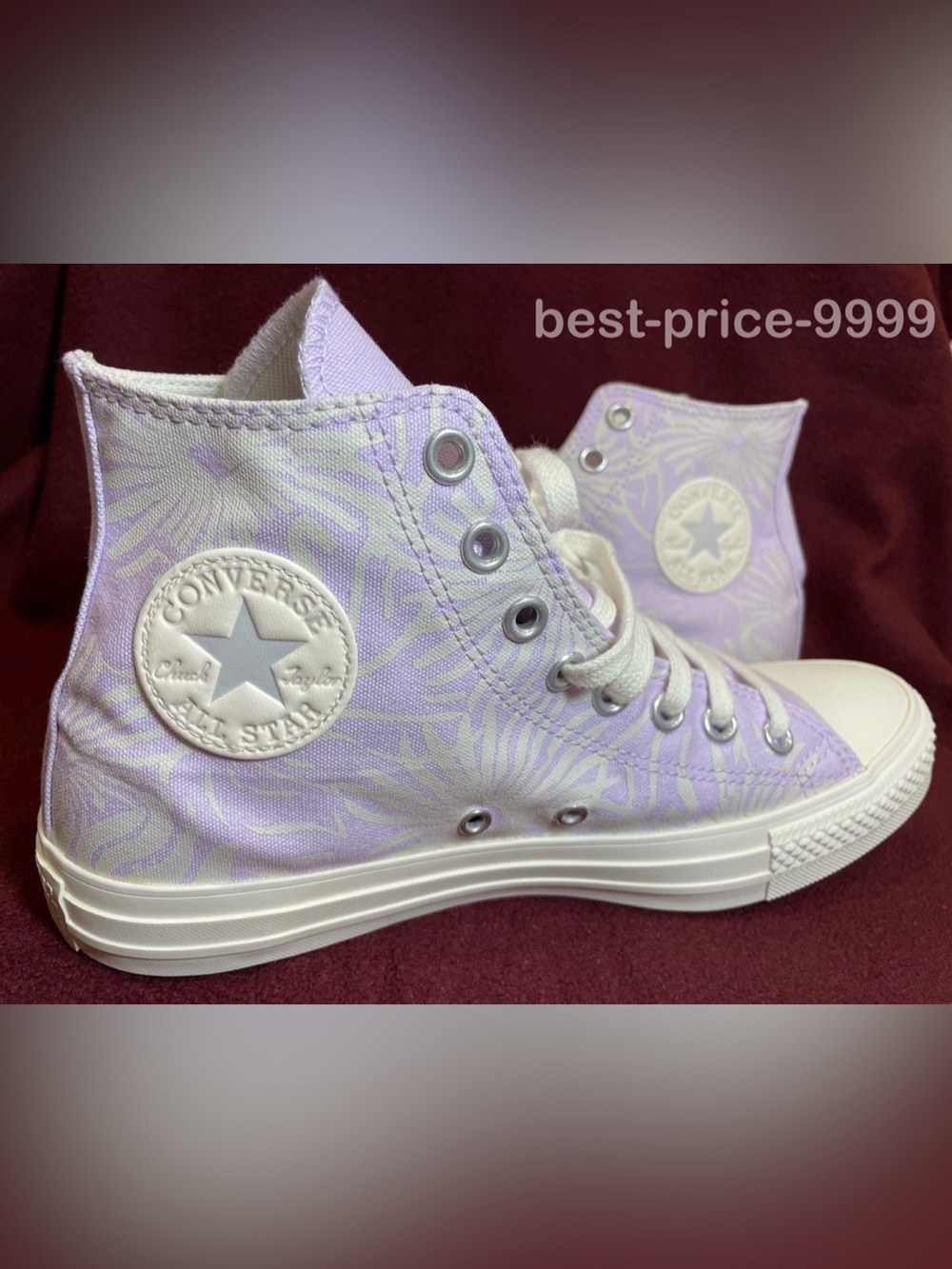 Converse - Women Size 10.5 - Chuck Taylor All Star Floral High-Top Purple - New